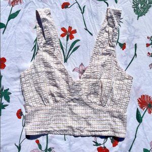 Abercrombie Seersucker V-neck Top